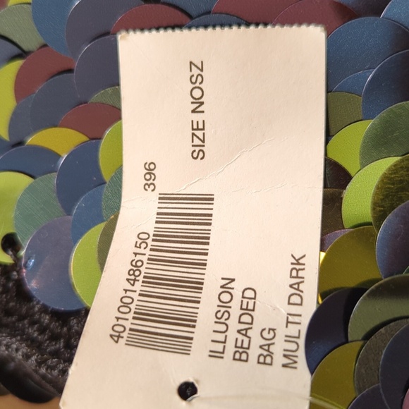 Chico's Illusion Beaded Multi Dark Sequin Wristlet - Picture 12 of 14